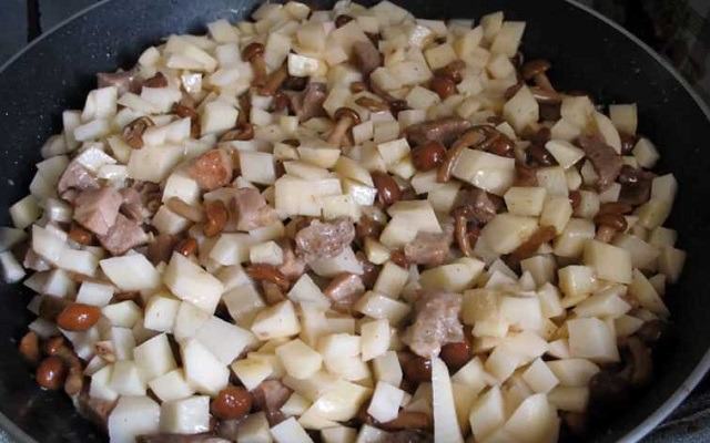  kak pravilno i vkusno pozharit kartoshku s gribami na skovorode59 Як правильно і смачно посмажити картоплю з грибами на сковорідці