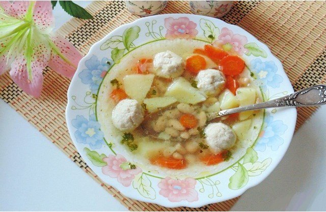  recepty prigotovleniya supa s frikadelkami i fasolyu32 Рецепти приготування супу з фрикадельками і квасолею