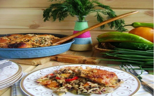  recepty prigotovleniya vkusnogo rassypchatogo risa s ovoshhami i myasom35 Рецепти приготування смачного розсипчастого рису з овочами і мясом