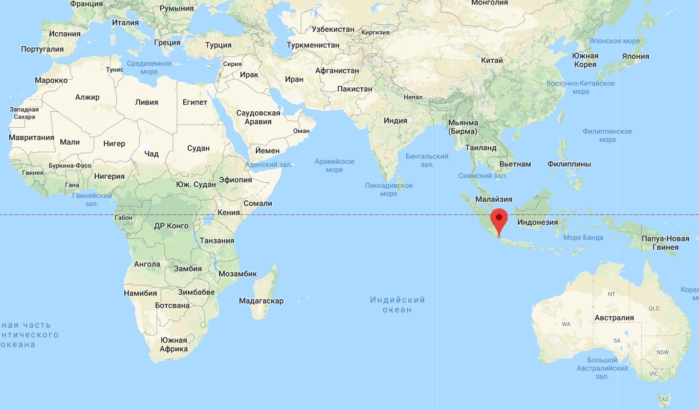 gde nakhoditsya vulkan krakatau na karte mira: koordinaty9 Де знаходиться вулкан Кракатау на карті світу: координати
