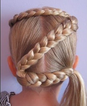 2144ed2e9355a0a84313b90075df76da Красиві і легкі зачіски для дівчаток на середні волосся, коси зі стрічками в школу, святкові банти. Інструкції, як зробити покроково з фото