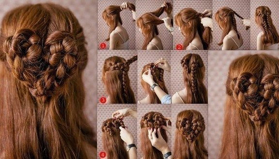 379a29a3608c2c444a5fcee9390898a7 Красиві і легкі зачіски для дівчаток на середні волосся, коси зі стрічками в школу, святкові банти. Інструкції, як зробити покроково з фото