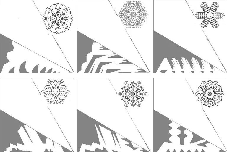 6f54393cd328774fdc541c7b7be2c101 Трафарети (шаблони) сніжинок на вікна до нового року для вирізання з паперу