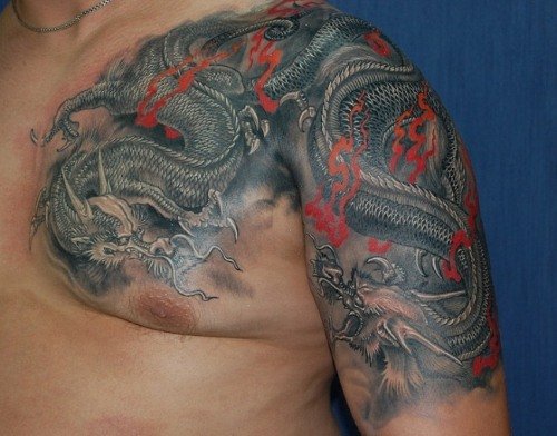 8009fae13bacddb5eae6cccd2b354cc3 Татуювання для чоловіків на плечі, фото, тату зі змістом сили і добра, словянські, кельтські візерунки, написи та їх значення, чорно білі та кольорові