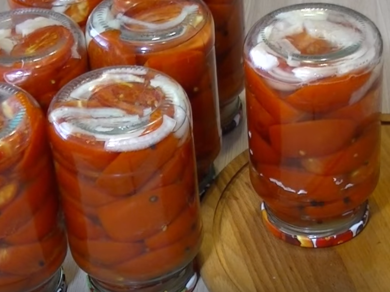 b024ebf638339c42a777b9f09e8aa12d Помідори мариновані на зиму — дуже смачні томати швидкого приготування