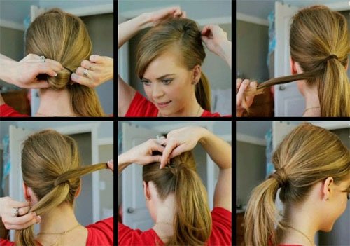 ecdd5110f1f1c91d05591a6fea17be3a Як зробити швидку зачіску на довге волосся. Красиві, прості, легкі варіанти укладання на кожен день