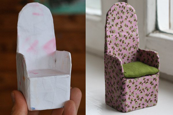 02e9abd8e72748d6e65b5cff089d6716 Як зробити меблі для ляльок своїми руками з картону і підручних матеріалів: шафа, крісло для кухні