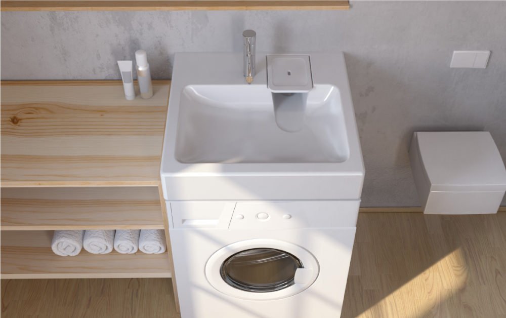 220f6aab70fd086e85363a8cb95e7085 Шафка у ванну кімнату зі стільницею: варіанти моделей і способи установки раковин