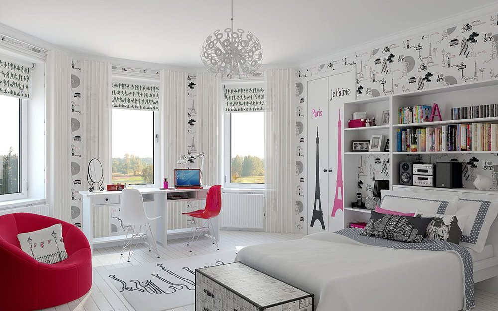 5bcaded5cb1e121f1f4f2ef933892351 Дизайн кімнати для дівчини в сучасному стилі: інтерєр спальні підлітка