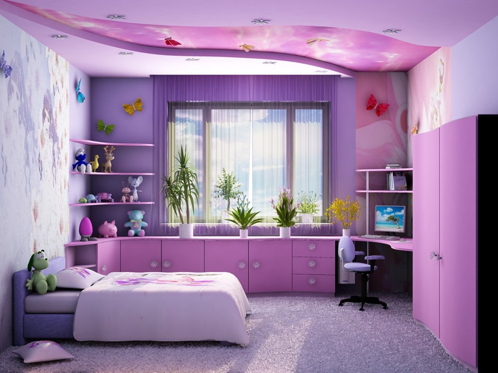 8fa842bc4cc4c57f900310de717727a1 Як оформити дитячу кімнату для дівчинки: дизайн приміщення та облаштування зон