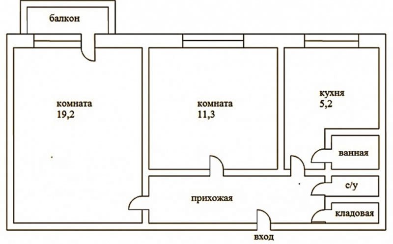 95c8f3625812c1c311f0bdaeab62c57b Хрущовка 2 кімнатна: планування, варіанти дизайну, варіанти обробки двокімнатної квартири