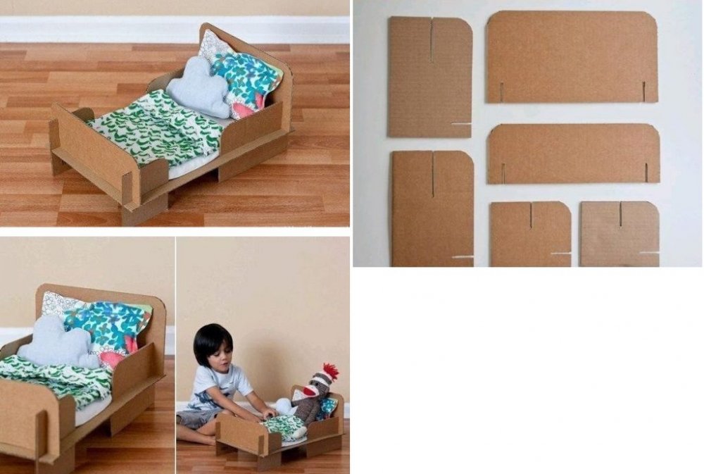 ab95479621a316659bcfbaebde6330c3 Як зробити ліжко для ляльок своїми руками: з картону і кольорового паперу