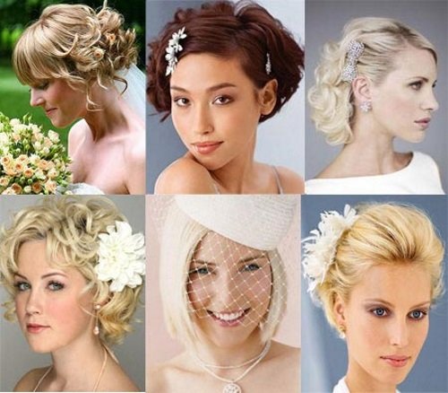 beb10a1bc4dabf05783b560be39ecbf5 Весільні зачіски на коротке волосся з фатою, чубком і без. Фото, як зробити, прикраси