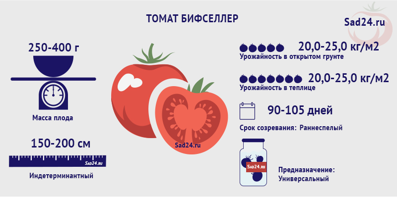 bifseller – polnoe opisanie i otzyvy  sekrety vyrashhivaniya myasnogo tomata87 Бифселлер – повний опис та відгуки. Секрети вирощування «мясного» томату