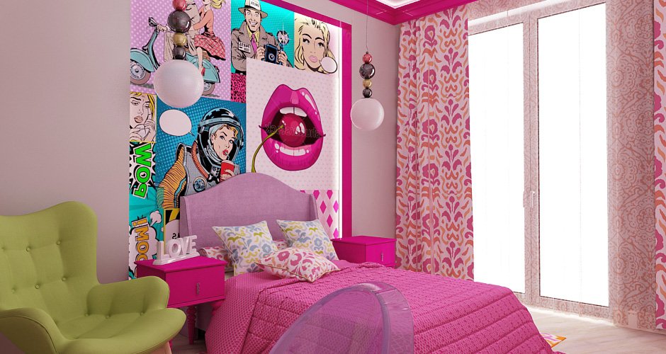 cc7719fab9d5265fa122d8ef0219e56f Як оформити дитячу кімнату для дівчинки: дизайн приміщення та облаштування зон