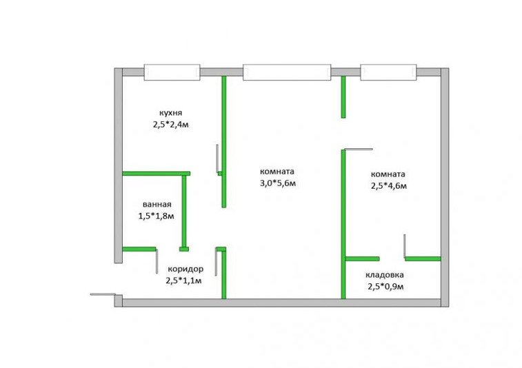d620190867f180a7e923236d80dff444 Хрущовка 2 кімнатна: планування, варіанти дизайну, варіанти обробки двокімнатної квартири