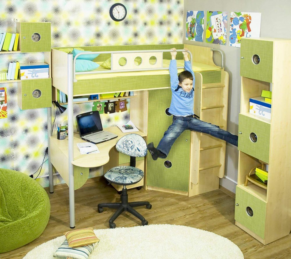 fff204d967fb4e2937b82eb1676862b5 Дитяча для двох хлопчиків: дизайн інтерєру кімнати для братів різного віку, меблі для школярів