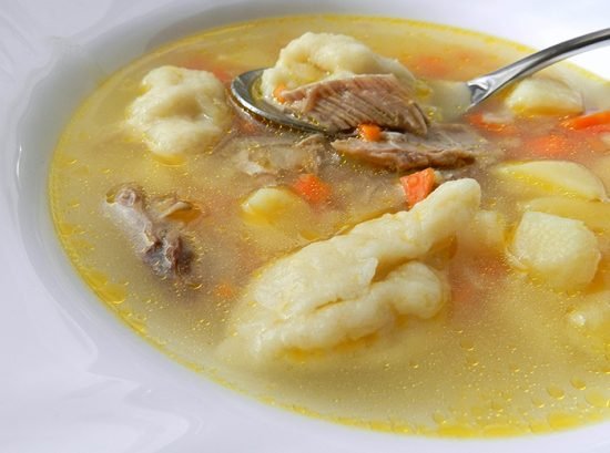 recepty supa s galushkami na raznykh myasnykh bulonakh252 Рецепти супу з галушками на різних мясних бульйонах