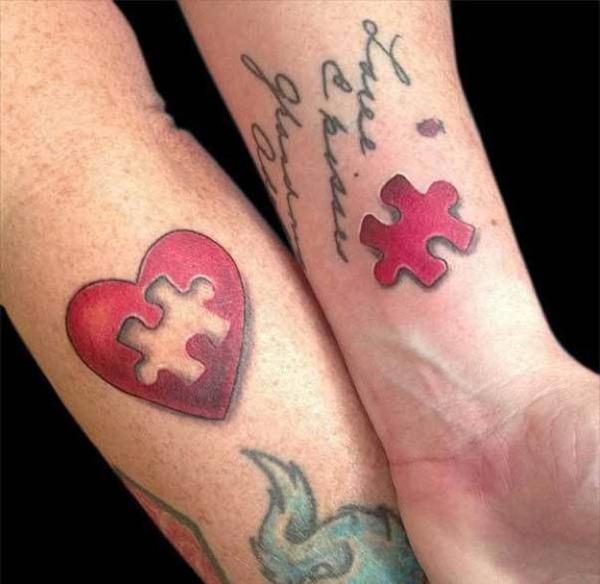 64c4b1595102c733448cad1a7c6c377a Парні татуювання для двох закоханих, для подруг, сестер. Маленькі ескізи, ідеї написи