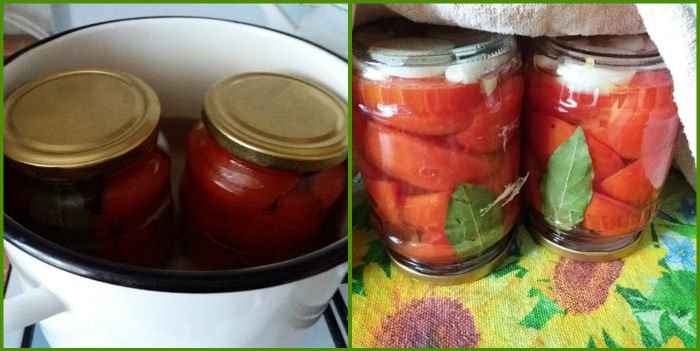 pomidory dolkami s lukom i maslom na zimu   recepty palchiki oblizhesh5 Помідори часточками з цибулею і маслом на зиму — рецепти пальчики оближеш
