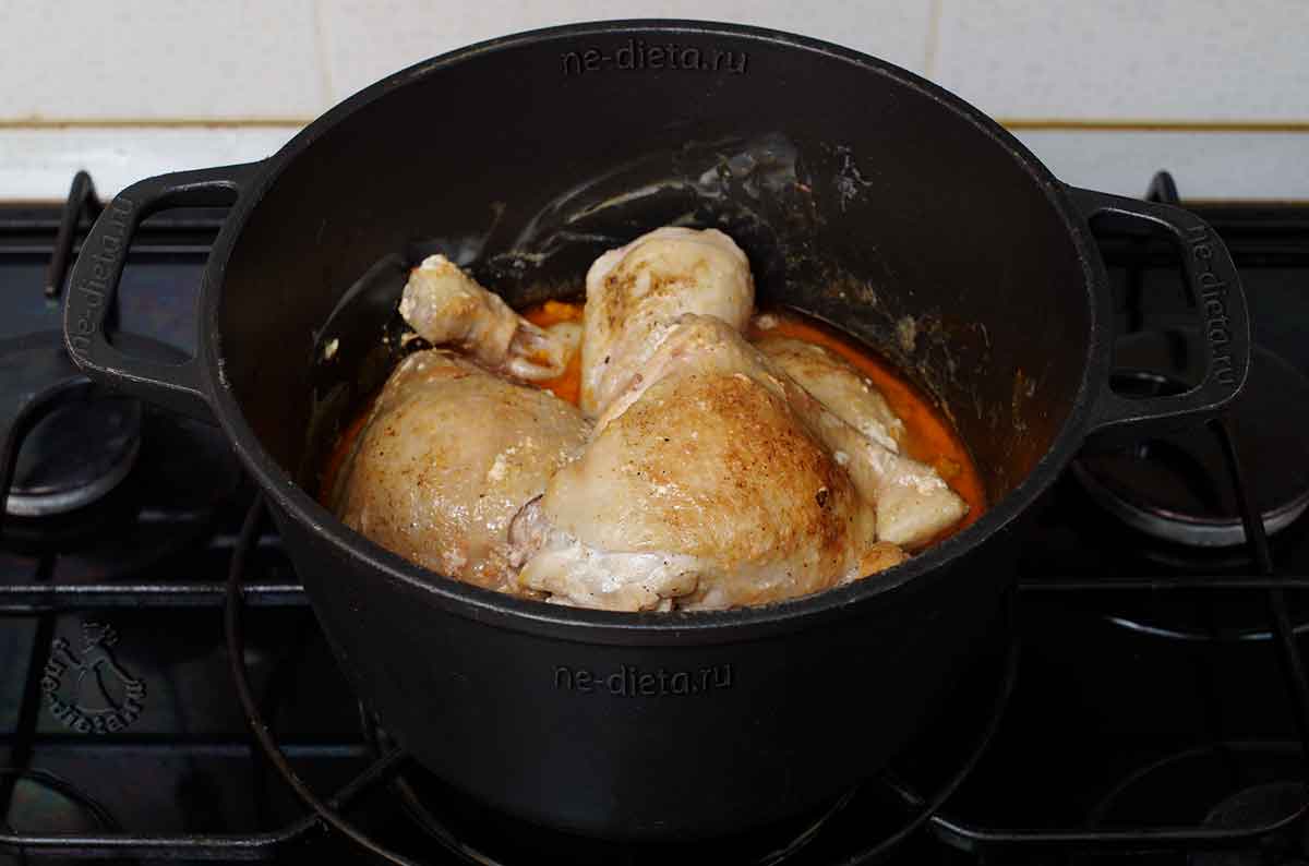 9a5a55db3acb252f5f3468f1360f70a0 Як приготувати курку в грибному соусі — простий рецепт смачного другого блюда з курячих ніжок з грибами з покроковими фото