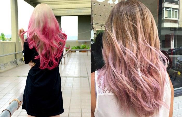1a0e0e5a8f73f7f7e3ed9f416e03e3d5 Рожеві пасма на світлому волоссі. Фото, як зробити каре, середні, довгі волосся, з плетінням