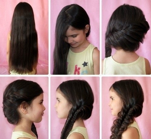 74fd9f420a57b598a7bb6a5bb270f784 Швидкі і красиві зачіски для дівчаток на середні, довгі волосся. Фото