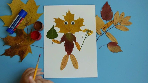 030b2351ed035bbc9b1f151947e88b0a Вироби з листя дерев — швидко і красиво. Ідеї для дитячого садка і школи