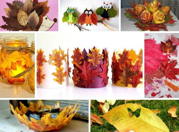  Осінні вироби з листя своїми руками (всі новинки для дітей дитячого садка і школи)