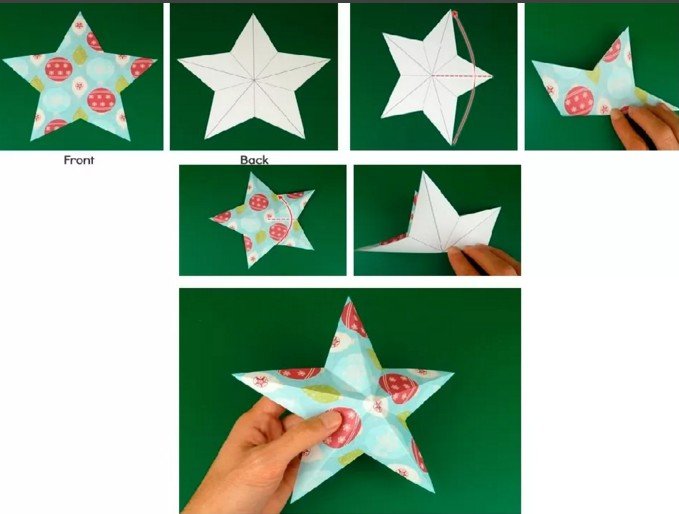 f91ddfa485f9f1e0388e054b233557a0 Обємна зірка з паперу — як скласти + шаблони (схеми) для вирізання
