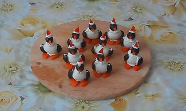 zakuska na novyjj god pingviny   3 recepta158 Закуска на Новий рік «Пінгвіни» — 3 рецепта