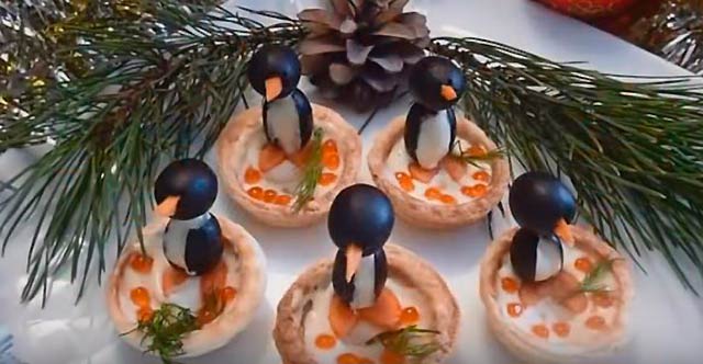 zakuska na novyjj god pingviny   3 recepta159 Закуска на Новий рік «Пінгвіни» — 3 рецепта