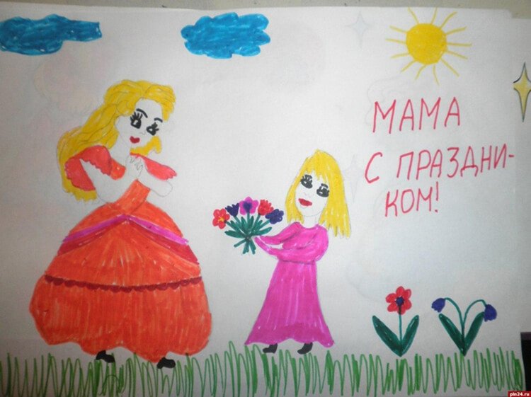 detskie risunki na den materi: vyrazhaem svoyu lyubov k mame na bumage178 Дитячі малюнки на день матері: виражаємо свою любов до мами на папері