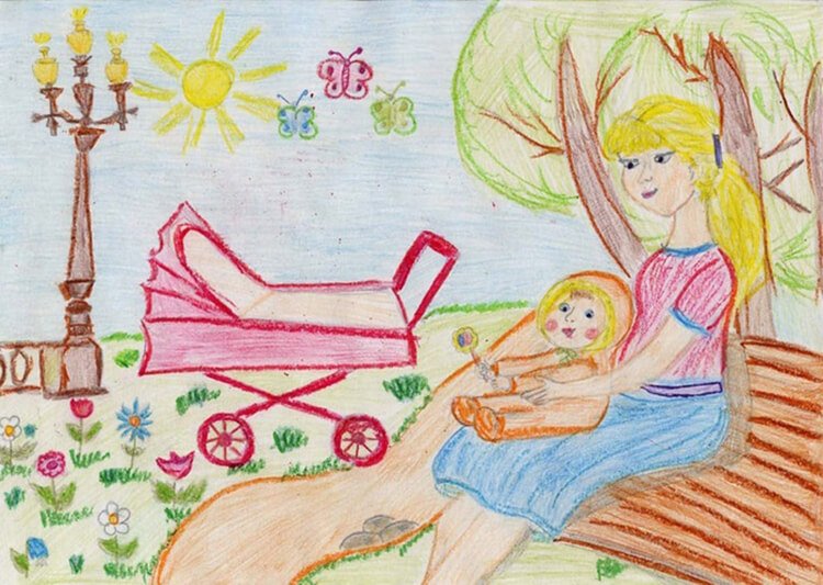 detskie risunki na den materi: vyrazhaem svoyu lyubov k mame na bumage221 Дитячі малюнки на день матері: виражаємо свою любов до мами на папері