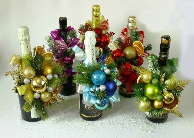 luchshie idei dekora butylki shampanskogo na novyjj god 2020102 Кращі ідеї декору пляшки шампанського на Новий рік своїми руками