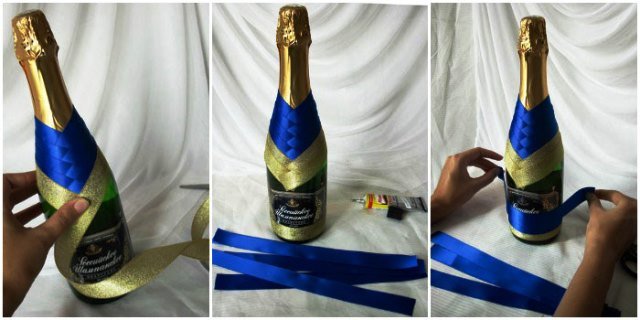 luchshie idei dekora butylki shampanskogo na novyjj god 2020108 Кращі ідеї декору пляшки шампанського на Новий рік своїми руками