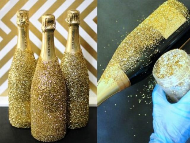 luchshie idei dekora butylki shampanskogo na novyjj god 2020113 Кращі ідеї декору пляшки шампанського на Новий рік своїми руками