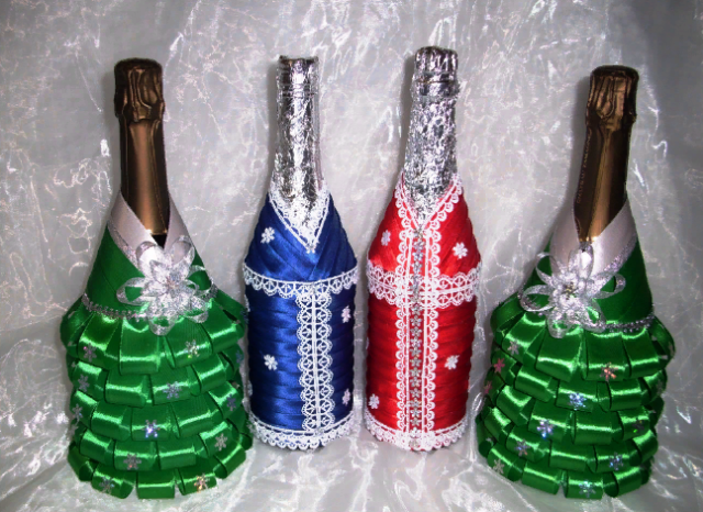 luchshie idei dekora butylki shampanskogo na novyjj god 2020121 Кращі ідеї декору пляшки шампанського на Новий рік своїми руками