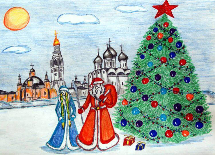 risunki na novogodnyuyu tematiku: chto narisovat na novyjj god263 Малюнки на новорічну тематику: що намалювати на Новий рік