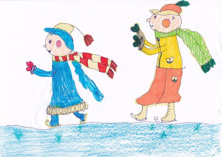 risunki na temu zima: chto mozhno narisovat kraskami i karandashom30 Малюнки на тему зима: що можна намалювати фарбами та олівцем