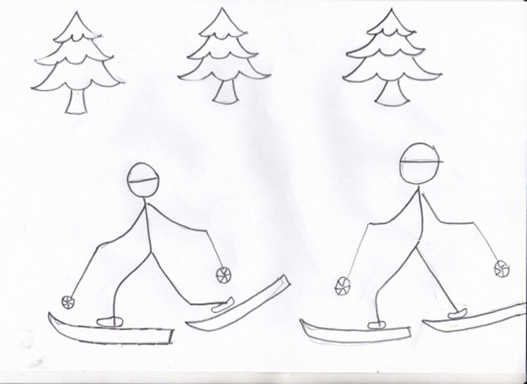 risunki na temu zima: chto mozhno narisovat kraskami i karandashom32 Малюнки на тему зима: що можна намалювати фарбами та олівцем