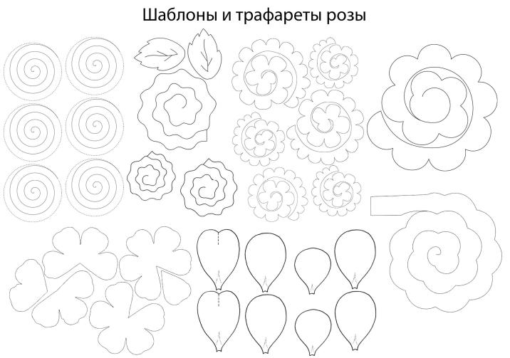 aff9334c43447cd4e61794340753d510 Квіти з паперу — схеми і шаблони для створення паперових квітів