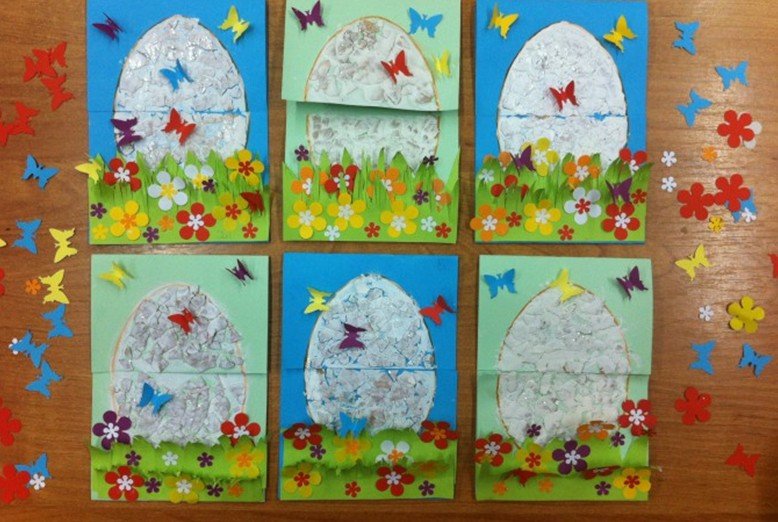 e6f4840958b9853d9f27365880577ee5 Красиві листівки на Великдень з паперу з шаблонами для дітей