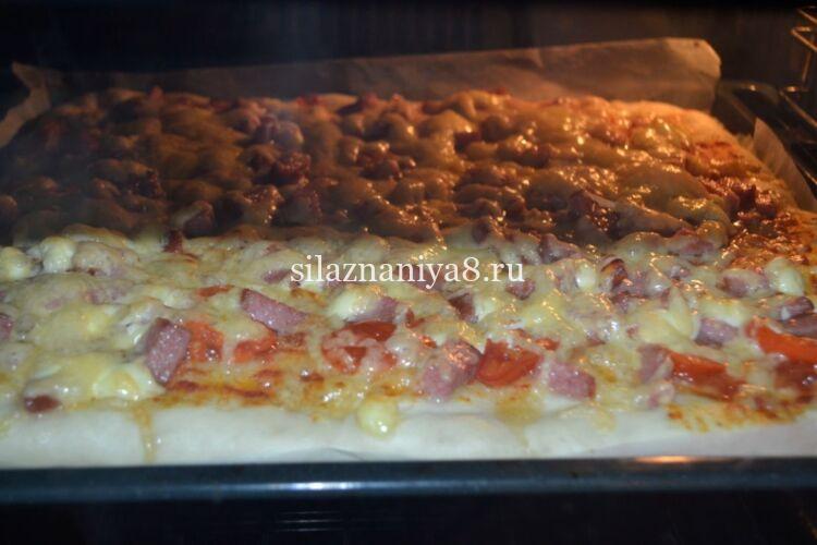84fc15db91945e19b1a42946d0ba9ade Піца з помідорами, ковбасою і сиром (простий і смачний рецепт)