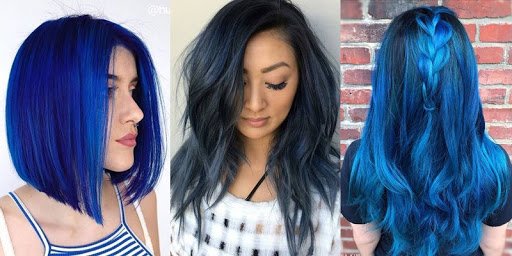 0843b8f1c8b5af02fe1603970f4313f5 Сині волосся у дівчат. Фото каре, коротка стрижка, середньої довжини на темні, русяве, світле волосся